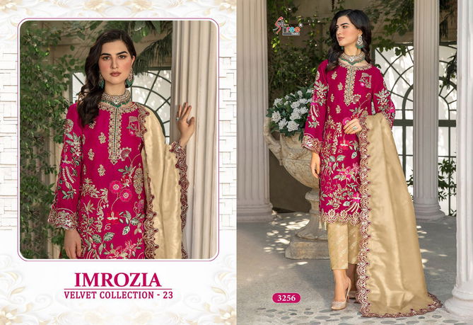 Imrozia Velvet Designer Pakistani Suits Catalog 